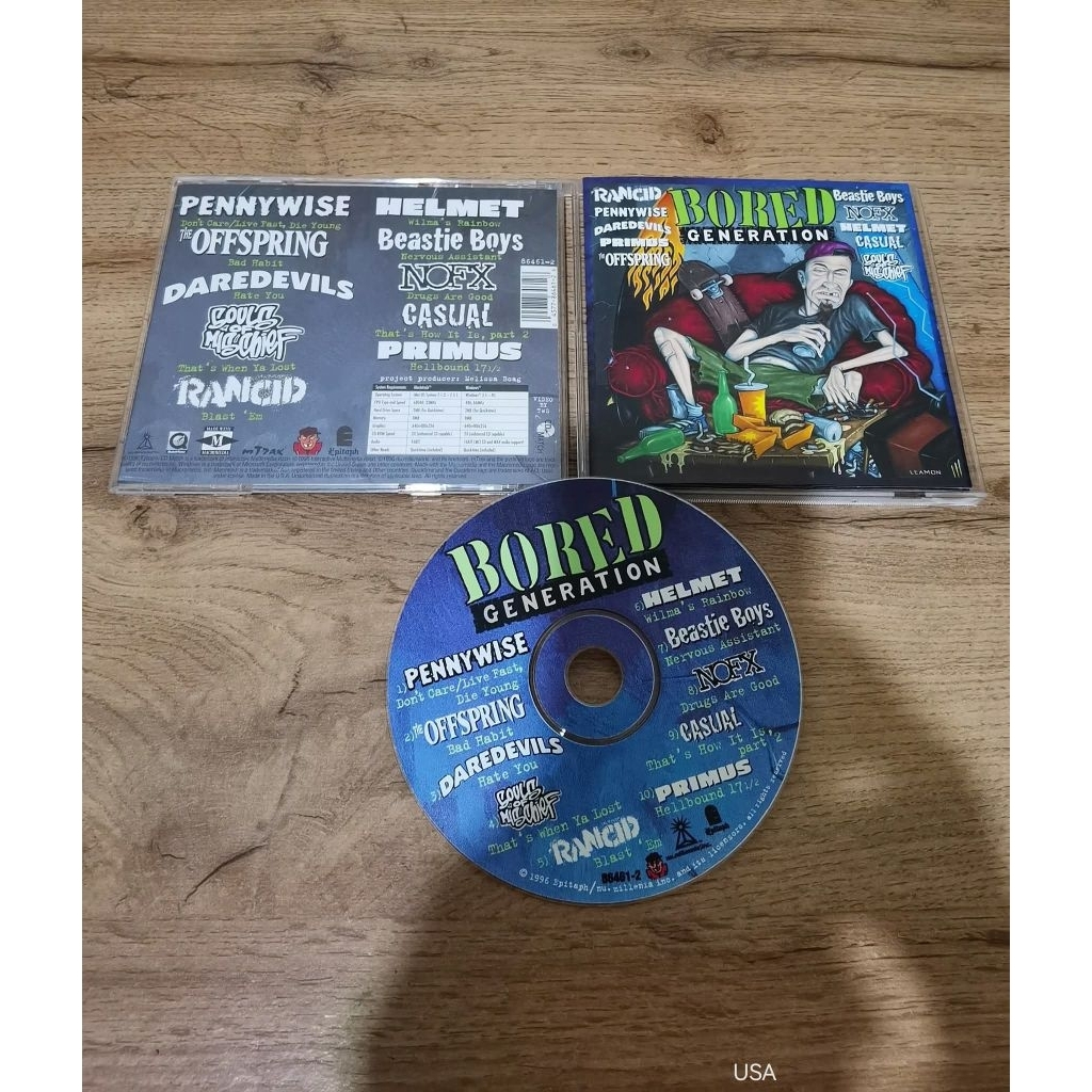 VARIOUS ~ RANCID, NOFX, OFFSPRING, PENNYWISE, DAREDEVILS, ETC / BORED GENERATION /USA PRESS CD