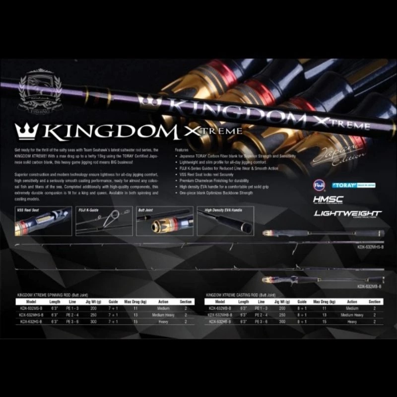 JORAN SEAHAWK JIGGING KINGDOM XTREME 631 - SPINNING - ORIGINAL