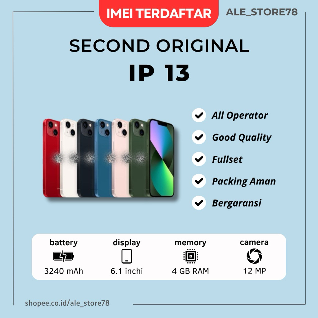 Harga IP 13 128GB Second Terbaru Jul 2026 | BigGo Indonesia
