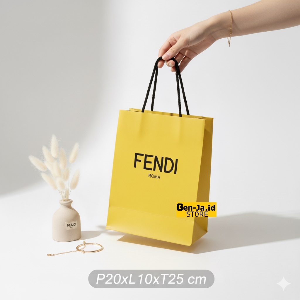 Paper bag Fendi small hampers tas kado hadiah ulang tahun