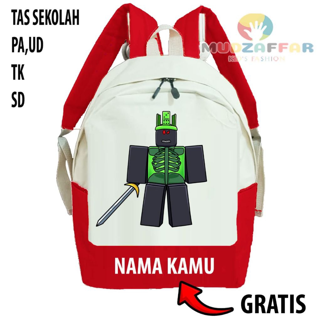 FREE NAMA TAS RANSEL ANAK TK PAUD SD ROBLOX TAS RANSEL ANAK ROBLOX