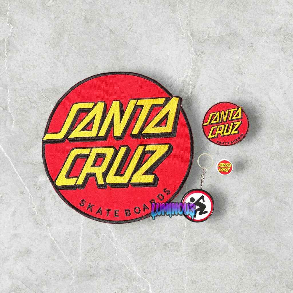 BACKPATCH BORDIR BACKPATCH BORDIR JAHIT PUNGGUNG BESAR SATU SET EMBLEM SANTA CRUZ AKSESORISH PUNGGUN