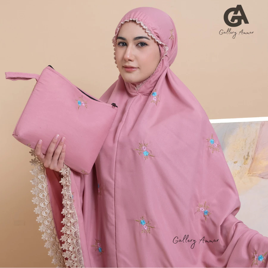 Mukena Dewasa Bahan Adem Dan Jatuh Bordir Katun Safia