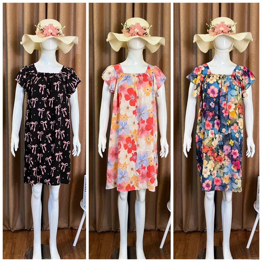 Aluana Butik - LILY / Daster kerut dada pendek