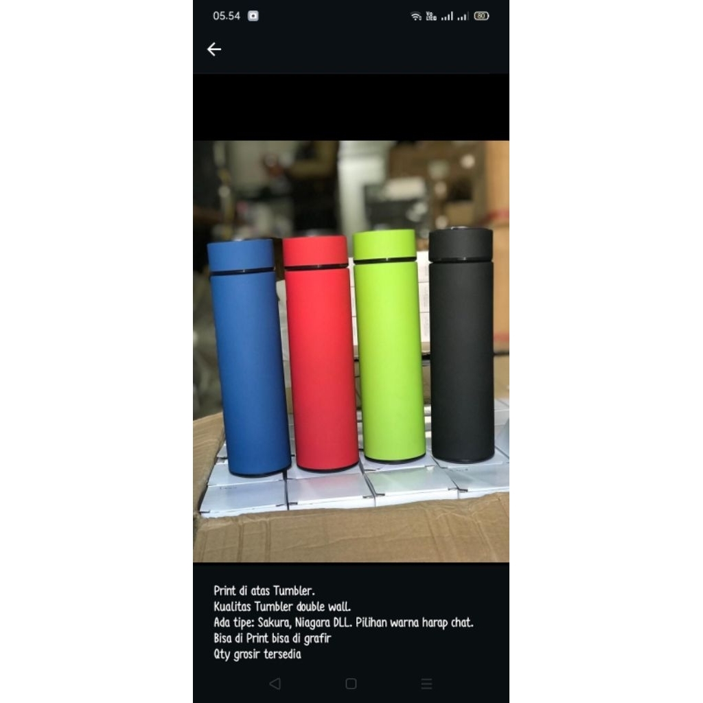 Termos Suhu LED Doff / Rubber Dispalay LED Termos / Termos Stainless LED Suhu Doff