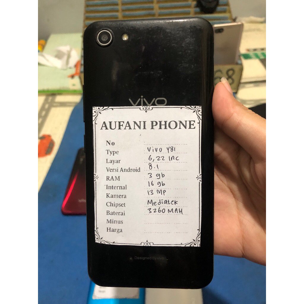 hp Vivo y81 ram 3/16 gb