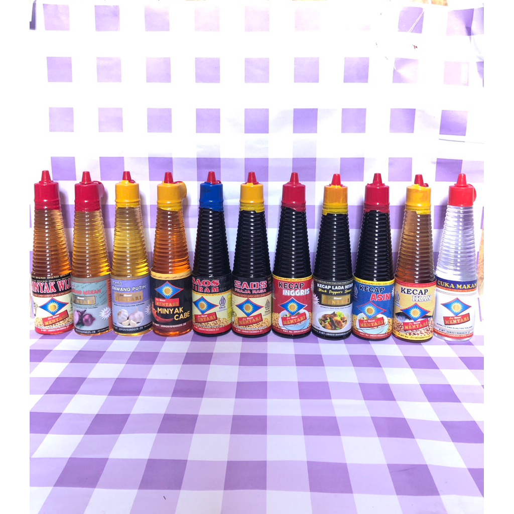 ECERAN (minyak wijen, minyak cabe, minyak bawang putih, minyak bawang merah, saus rajarasa, saus tir