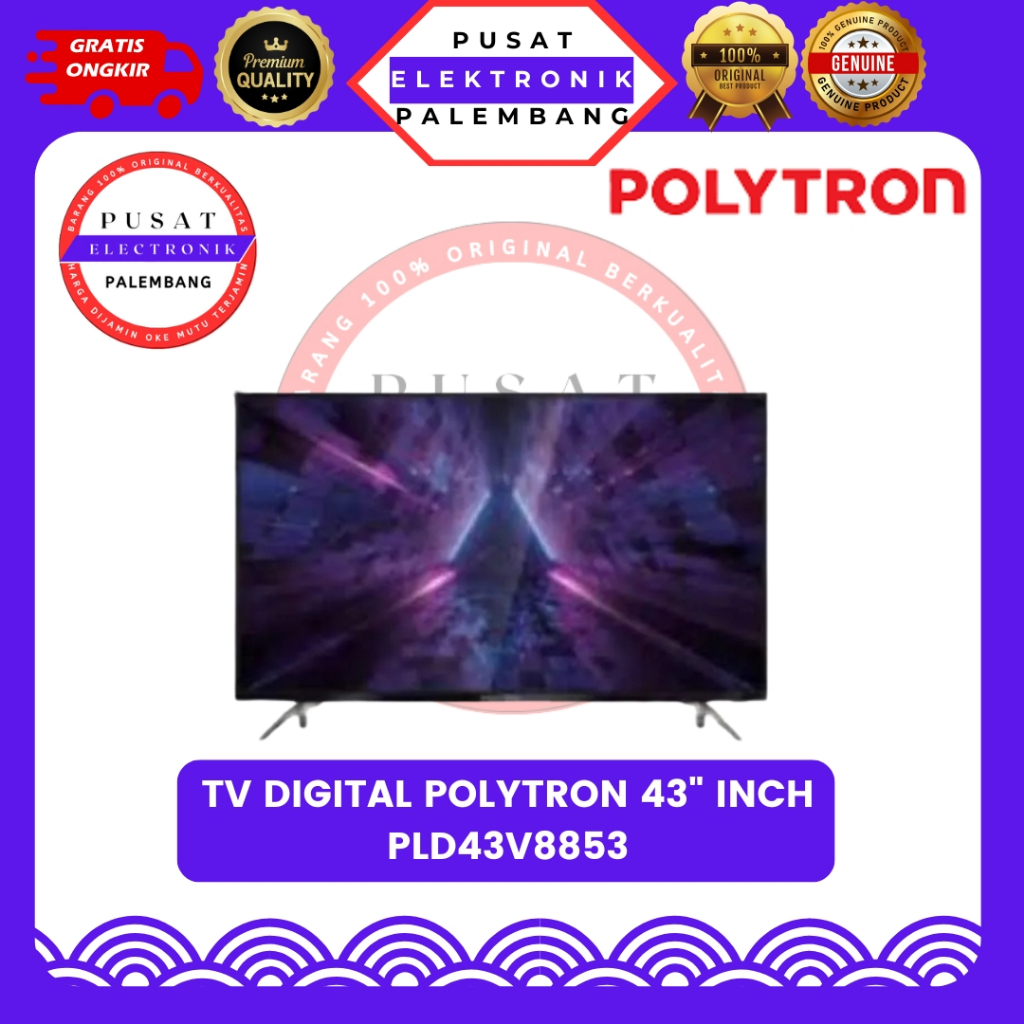 TV DIGITAL 32 INCH POLYTRON PLD43V8853 TV DIGITAL 32" PALEMBANG