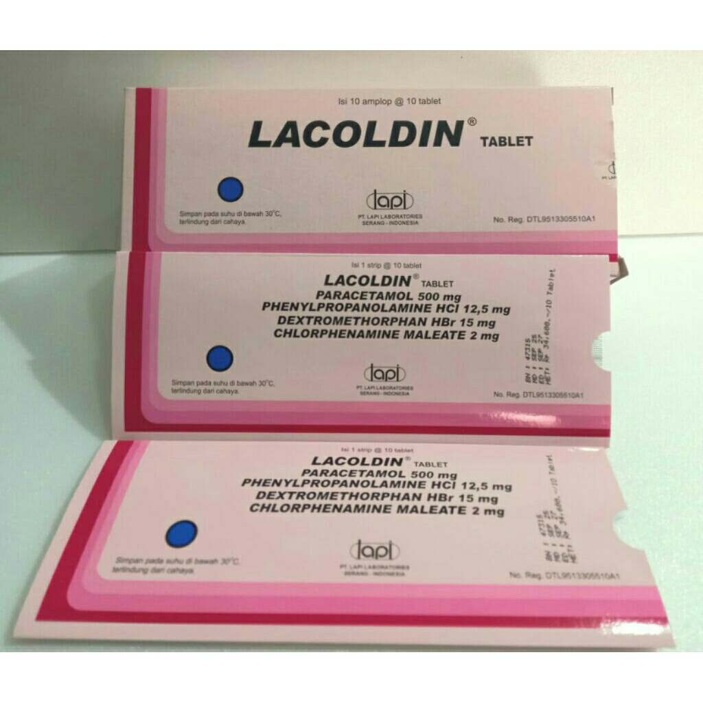 LACOLDIN Tablet Obat Batuk Pilek 1strip isi 10 tablet ed 09-2027
