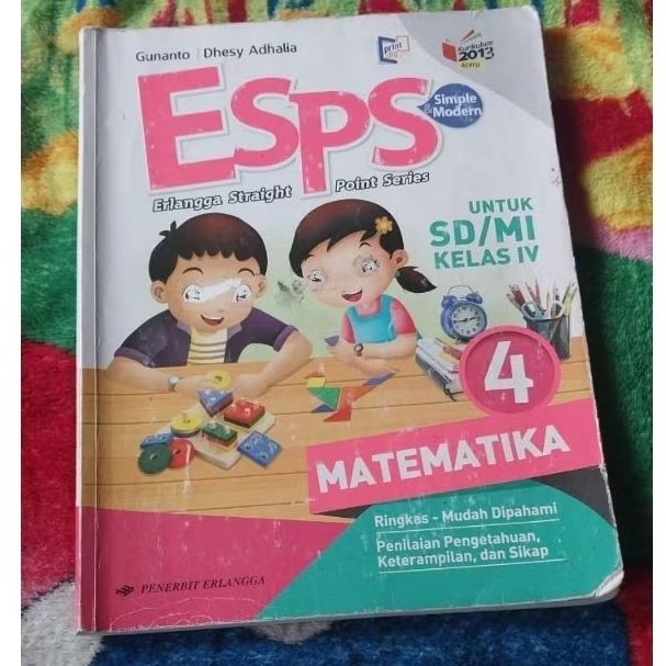 buku ESPS Matematika SD kelas 4 preloved(bekas) Erlangga