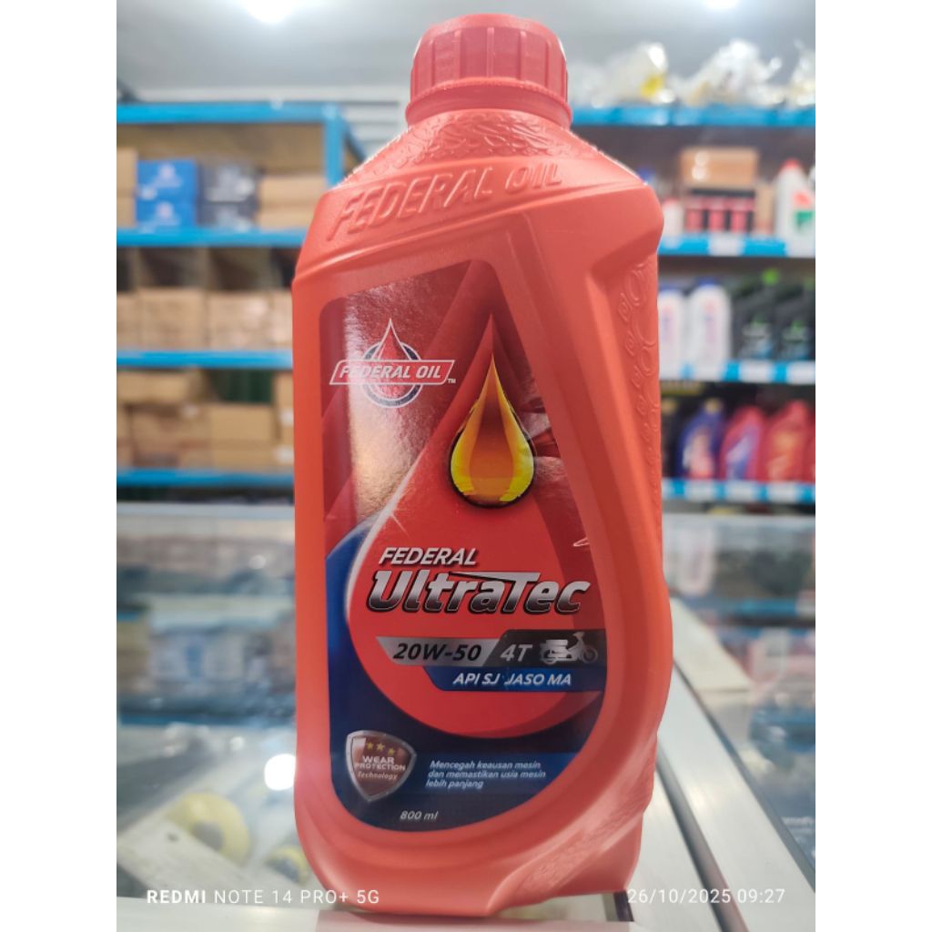 Oli Federal Ultratec 800ml Oli Motor Bebek Supra Revo Blade Vega Smash