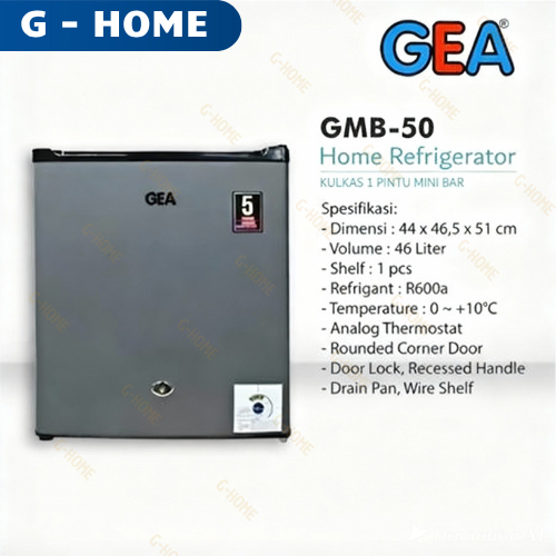 KULKAS MINI BAR GEA 1 PINTU GMB-50 46L