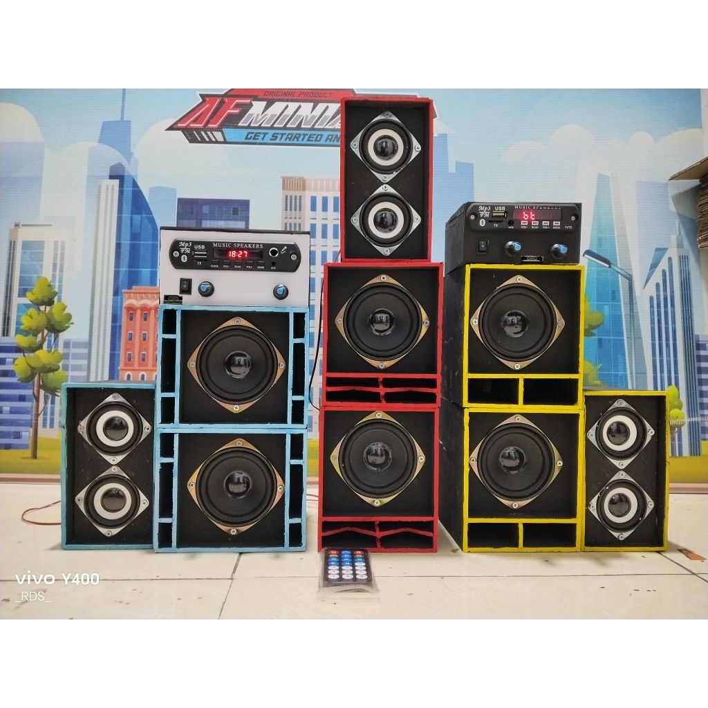 miniatur sound horeg / miniatur sound system paket lengkap siap bunyi