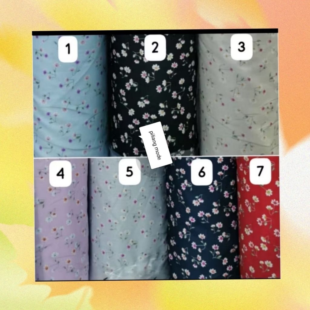 BAHAN KAIN KATUN JEPANG METERAN ORI BEST SELLER | PITOPANG MODE