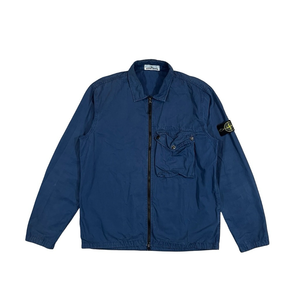 STONE ISLAND OVERSHIRT SINGLE POCKET BLUE XL