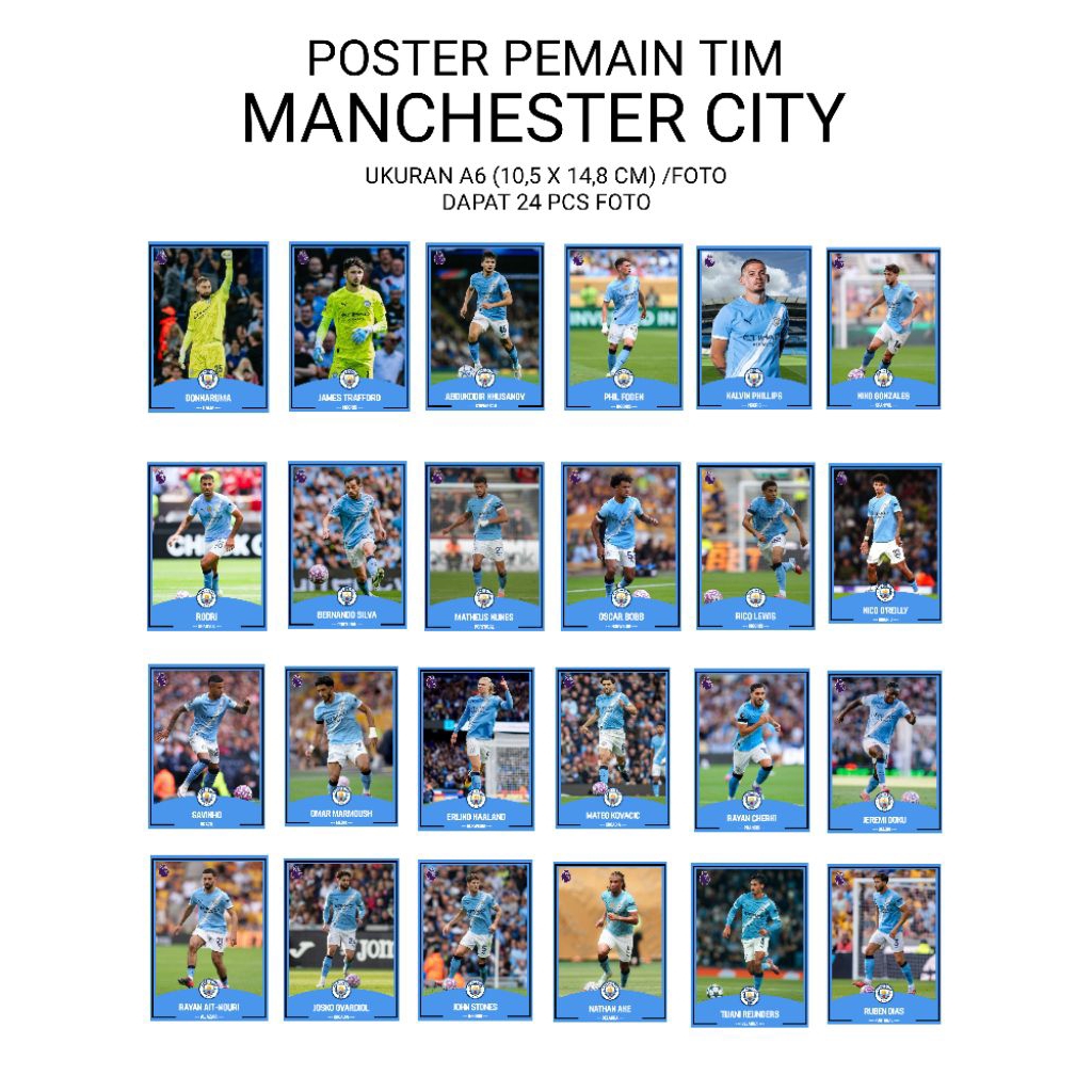 Poster foto manchester city player