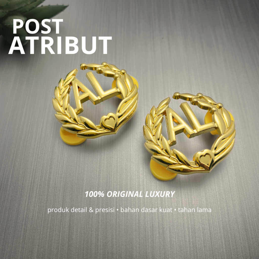 100% LUXURY Monogram TNI AL / Kopsteken TNI AL Luxury / Pin Luxury / Brevet Luxury / Pin Kerah / Atr