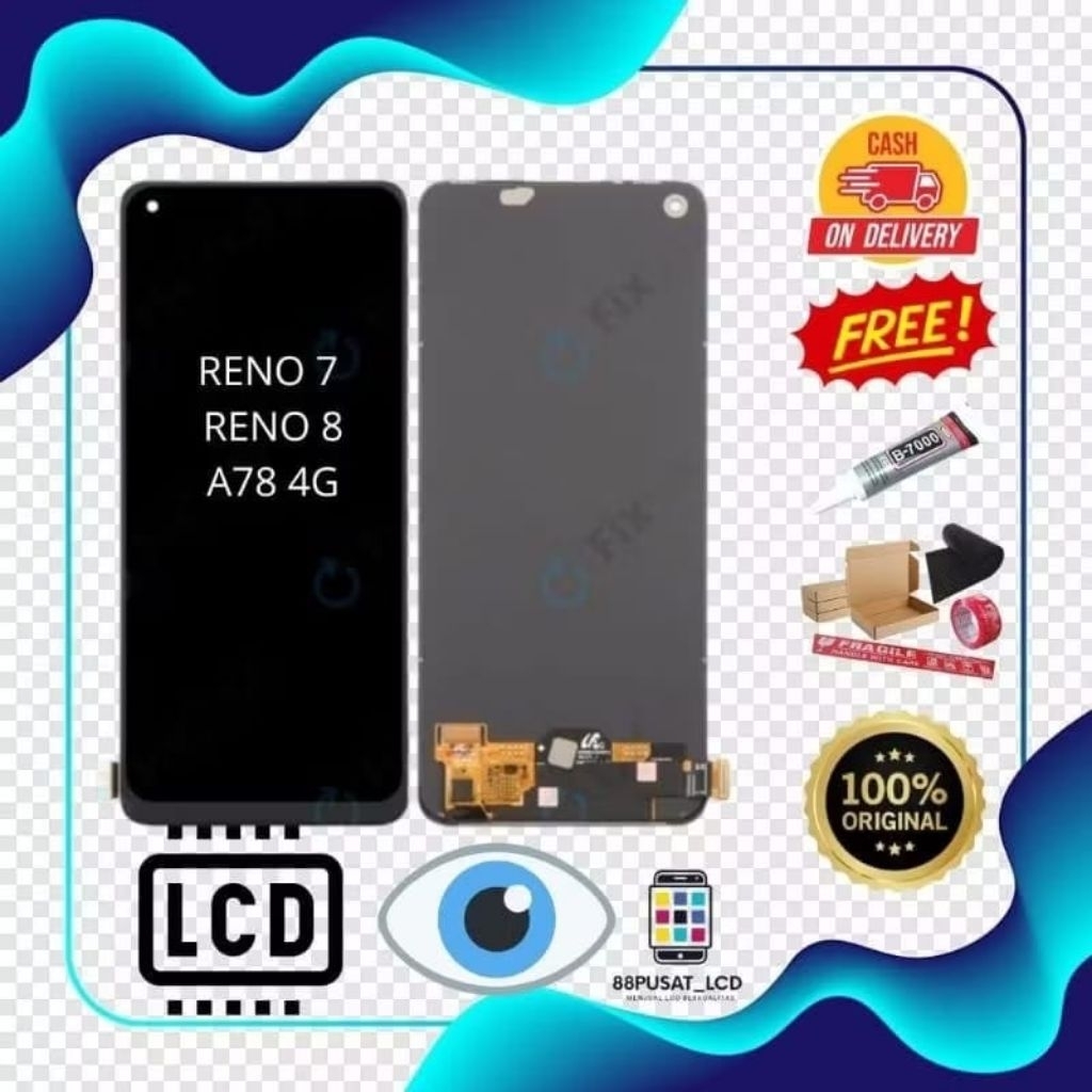 LCD FULLSET AMOLED OPPO A78 4G /  RENO 7 4G / 5G / RENO  8 4G / 5G / RENO 8T 4G / REAL 9 4G / REAL 9