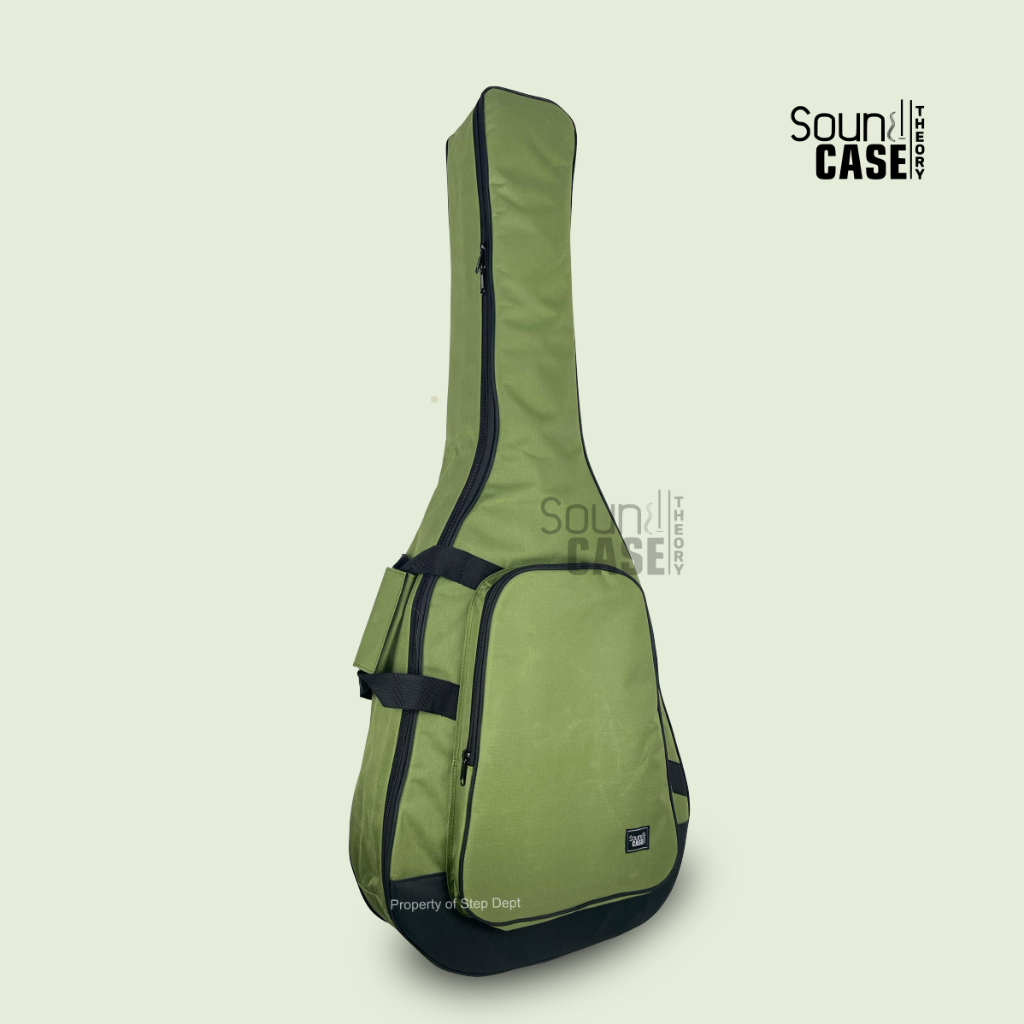 Tas Gitar Akustik / Softcase Gitar Akustik Jumbo Hijau Army SoundCase Theory