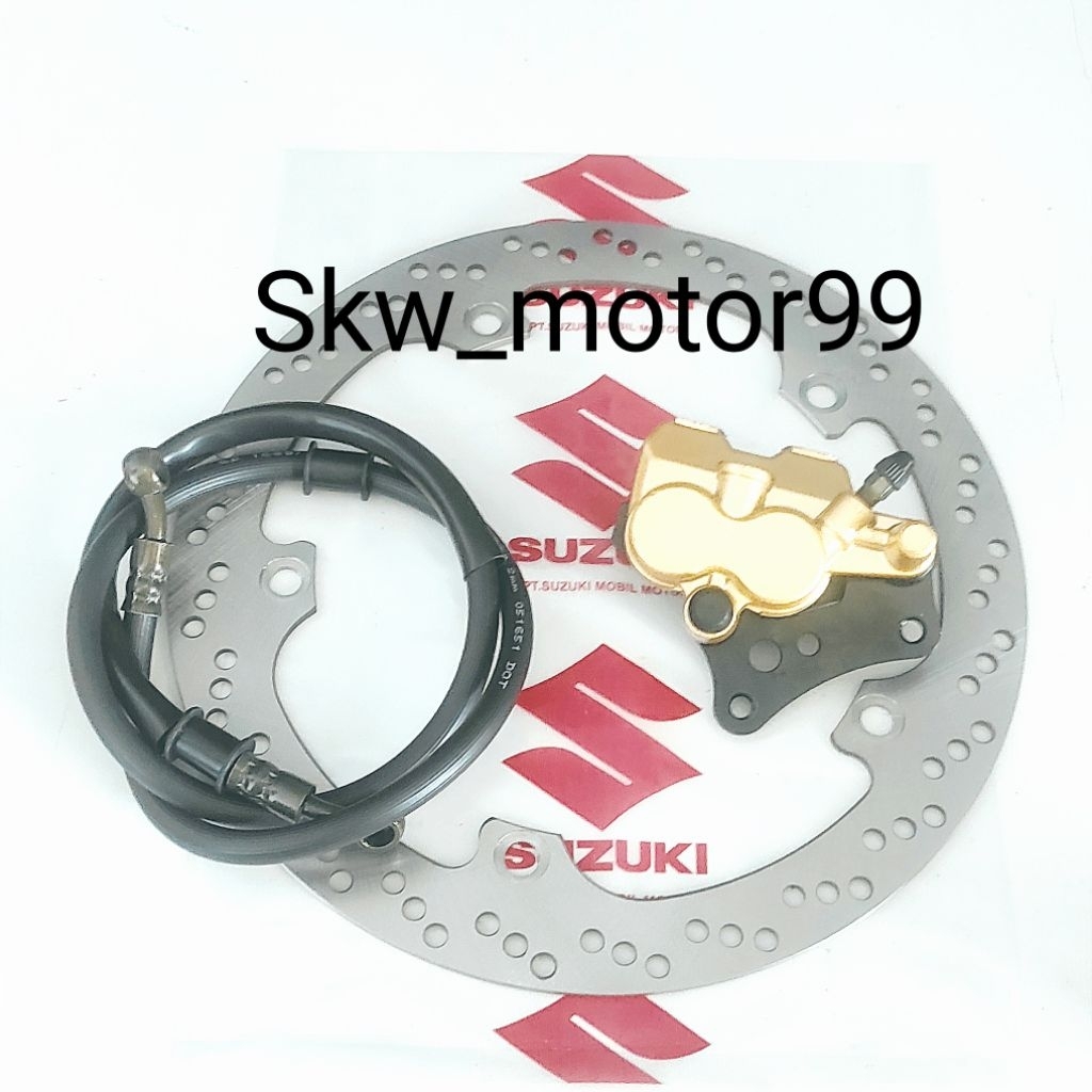 Piringan Cakram+Kaliper+Selang Rem Depan Suzuki Shogun 125 SP, FL, NR, RR
