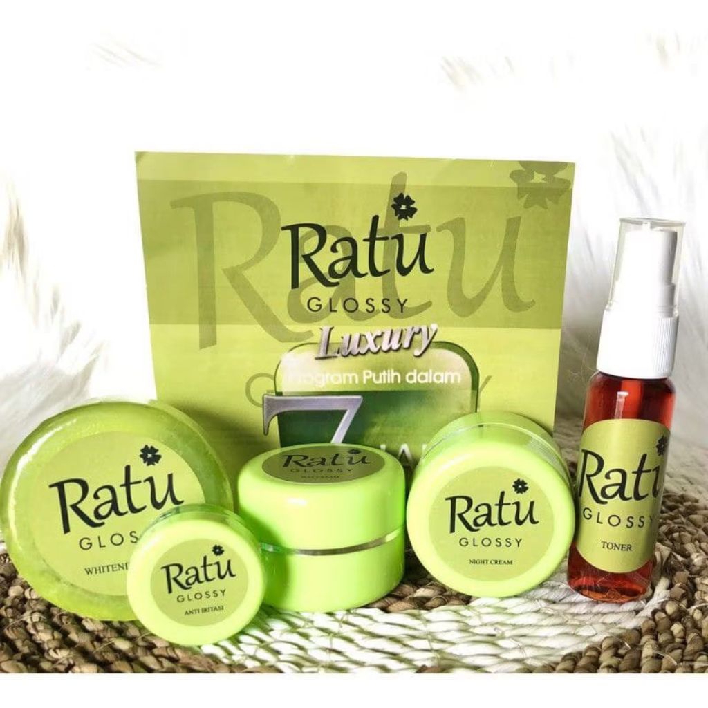 Cream wajah Ratu Glossy/memutihkan/mengelupas