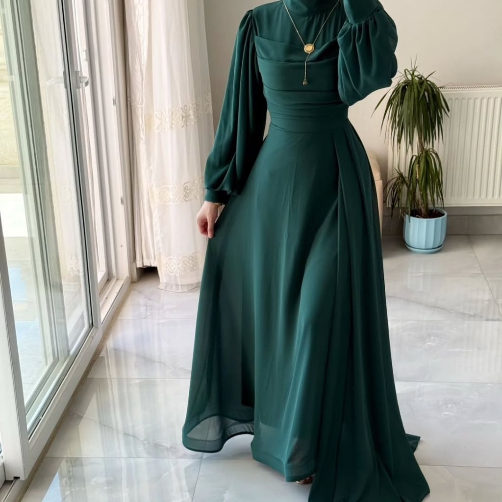 Inara dress//Gaun cerutty babydoll//Dress serut//Gamis lebaran//Gamis Malaysia//DRES premium//Baju l