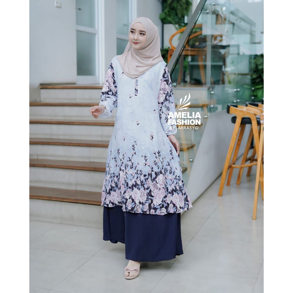 QUEENZA DRESS AMELIA FASHION , GAMIS MALAY, GAMIS CRINKLE