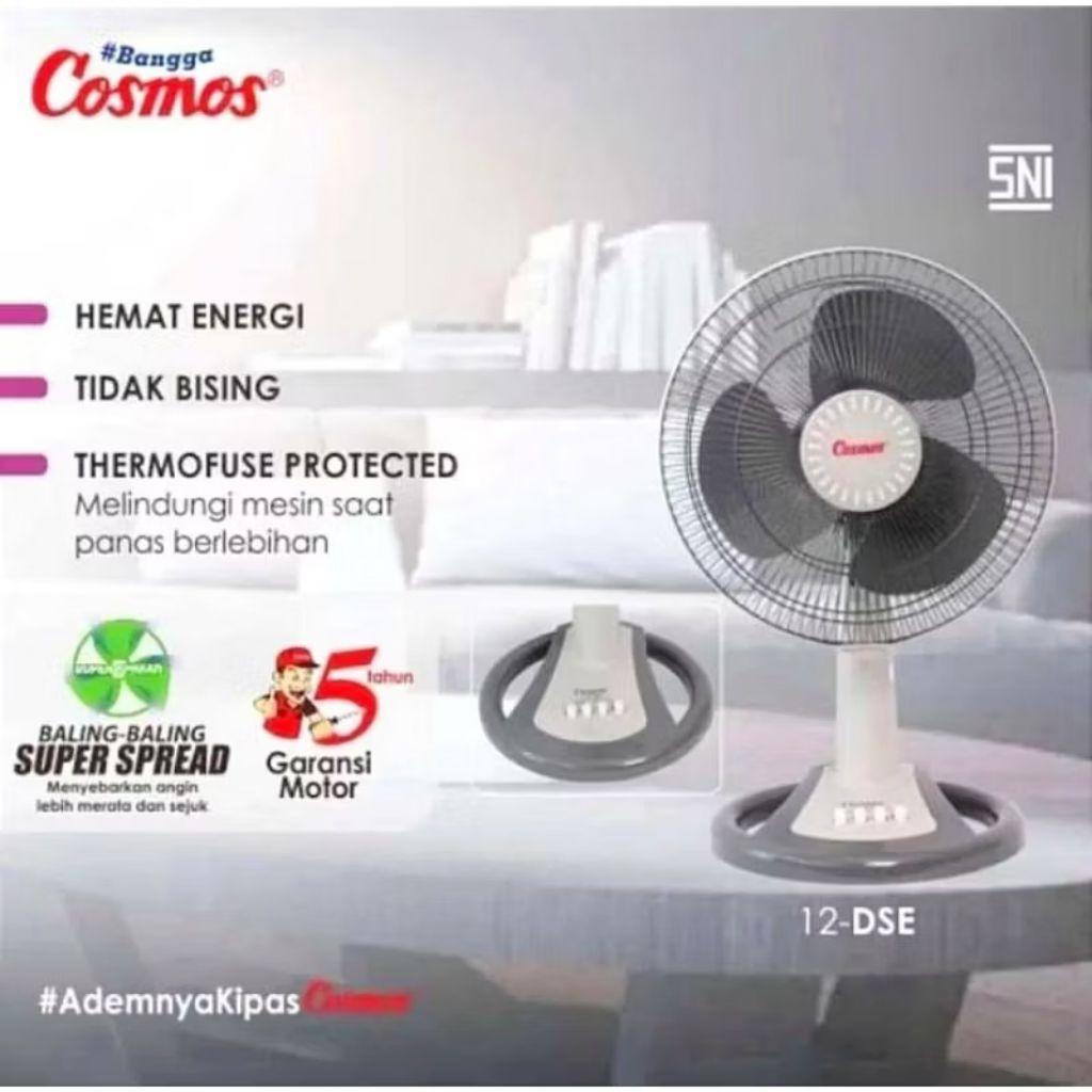 Kipas angin cosmos meja 12 DSE desk fan Cosmos / kipas cosmos 12 DSE / 12 DSE / kipas Cosmos / kipas