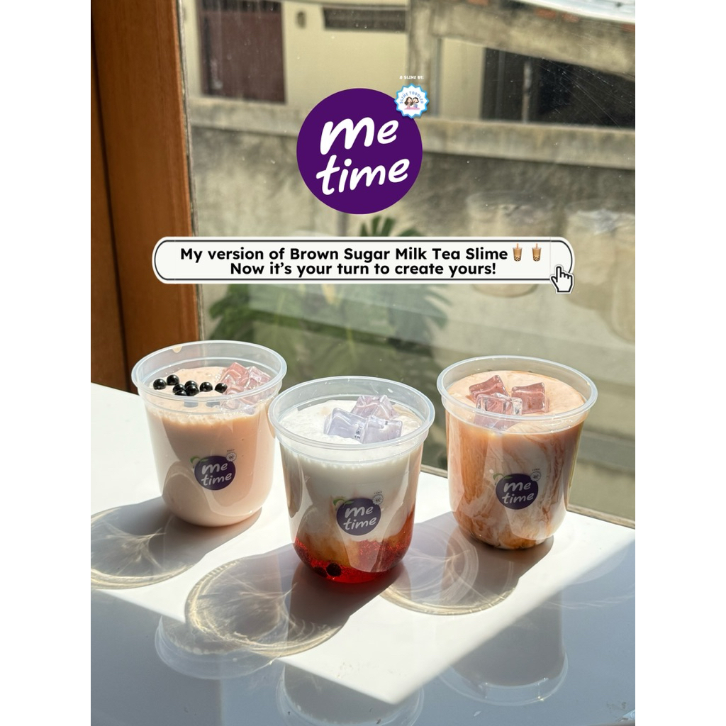 Me Time (Brown Sugar Boba Milk Tea) by Slime Toddler | Mix Slime Tofu 150ml & Slime Jiggly 150ml | S