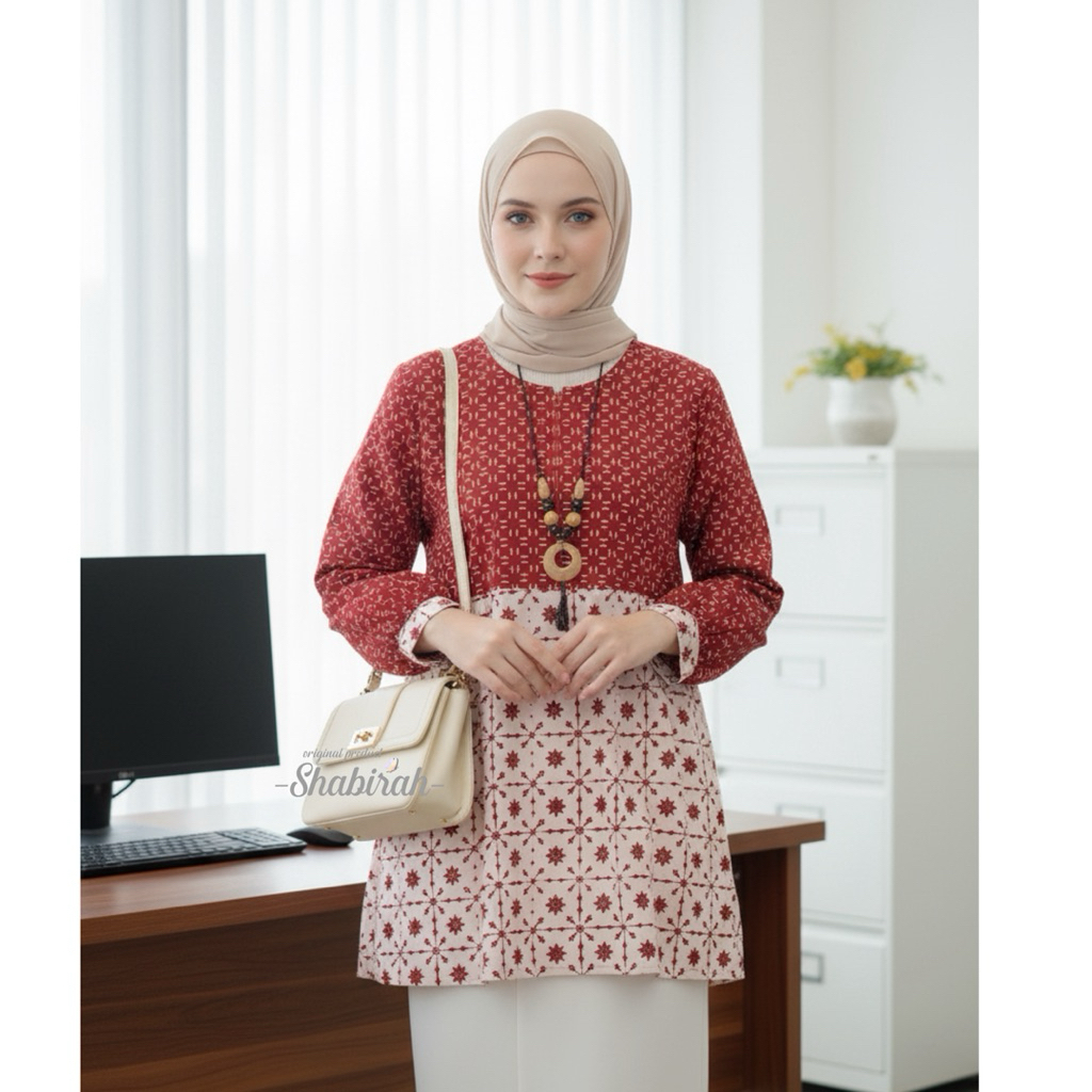NADIRA BLOUSE REMAJA - Blus Katun / atasan wanita modern / batik solo