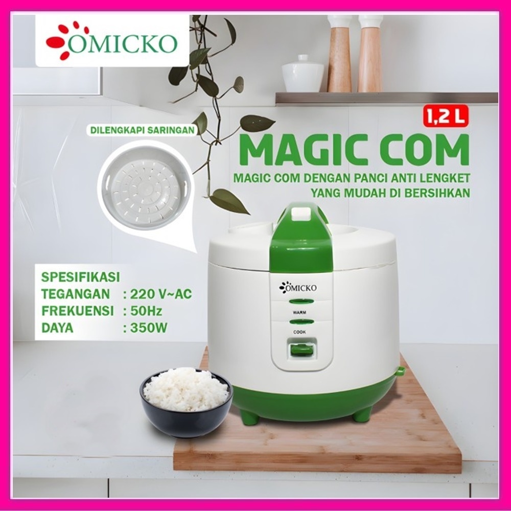 Rice Cooker Omicko National Quality 1.2 Liter - Penanak Nasi Serbaguna