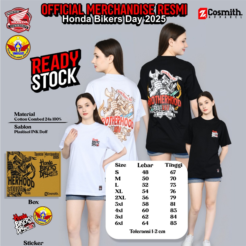 READY STOCK KAOS HONDA BIKERS DAY 2025 ORIGINIAL/MERCHANDISE ORIGINAL
