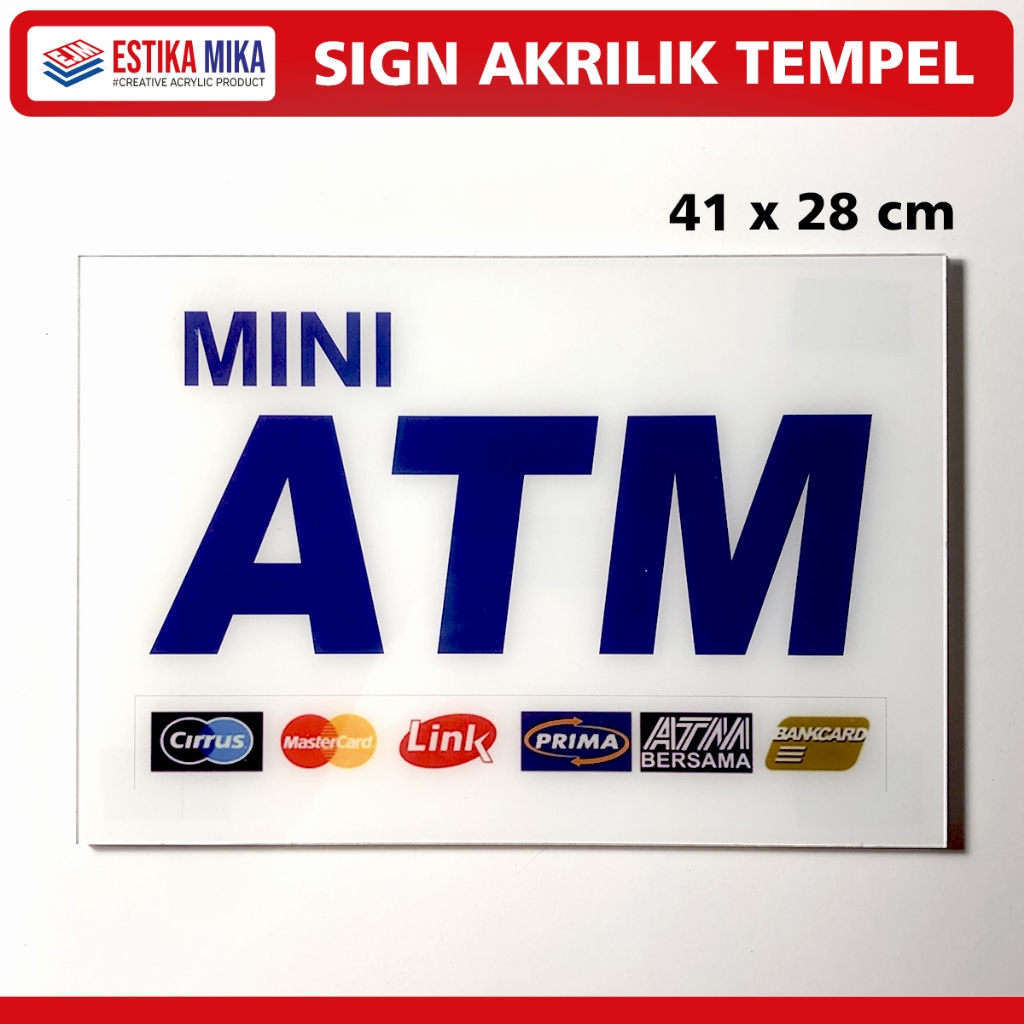 Akrilik Tempel Mini ATM BRILINK Solusi Murah NEON BOX MINI ATM AGEN BRI LINK