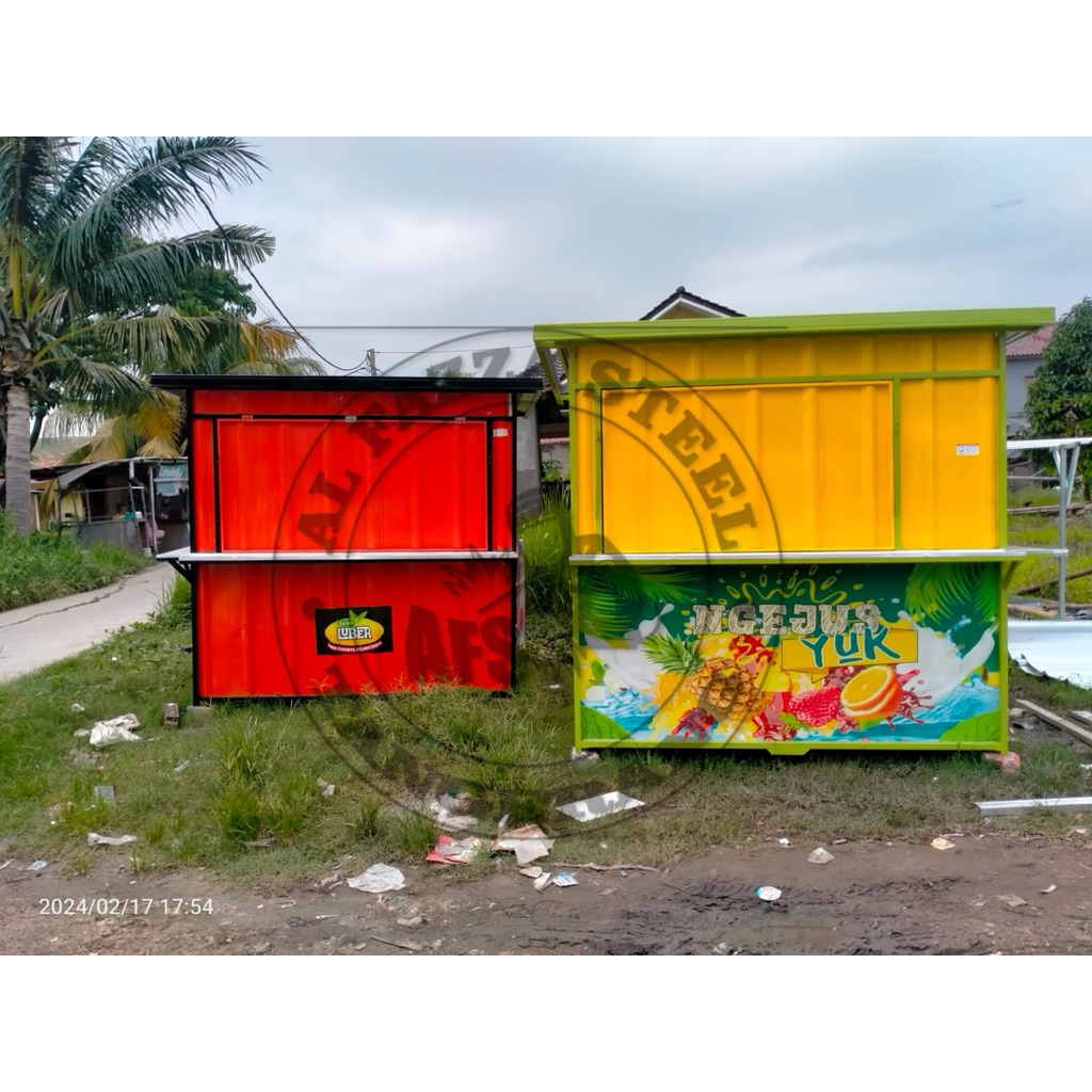 Booth semi Container Booth kontainer 200x150x200cm