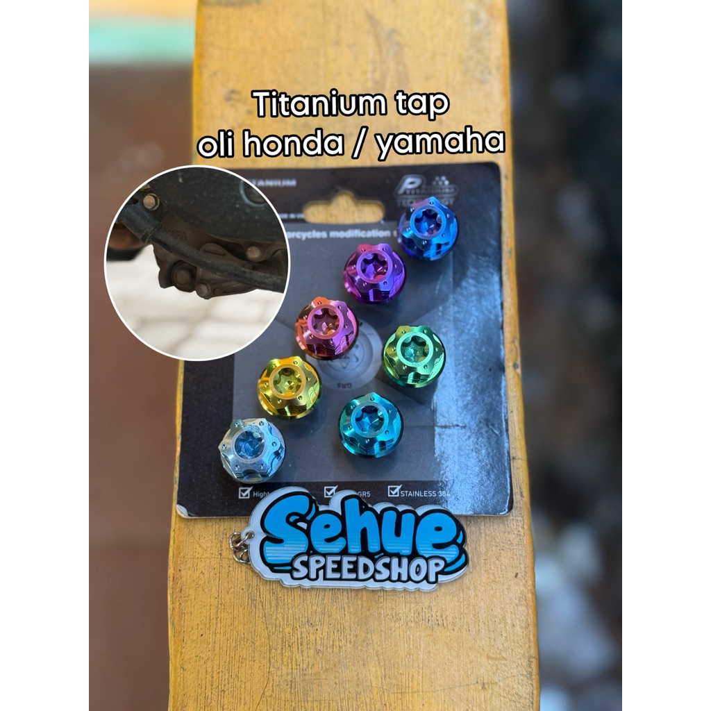 Titanium penbuangan oli honda / yam4h4 drat 17 original ptitanium
