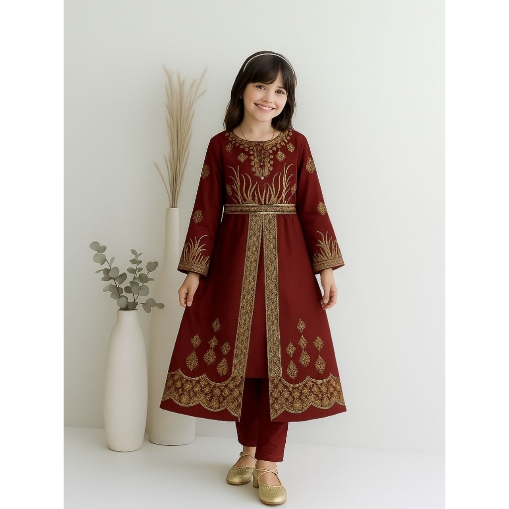 Kid Set Depika Setelan Baju Muslim Anak Remaja Usia 7-9 Tahun Gamis India Anak Viral Ro