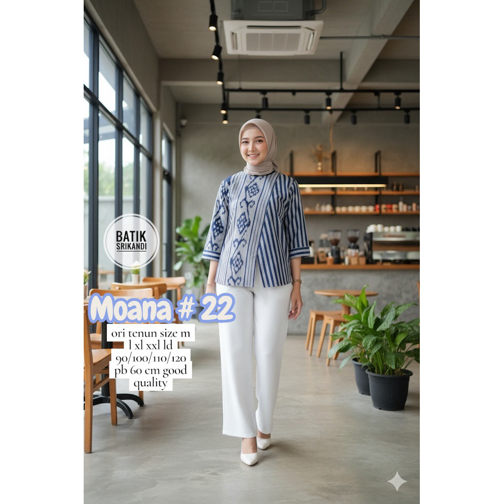 Atasan tenun wanita modern terbaru warna kuning navy coklat blouse tenun troso jepara etnik modis ke