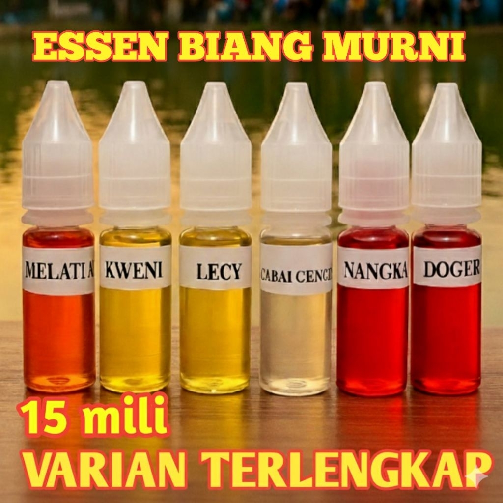 Essen Biang Murni Buah Buahan Hanyiran Amisan Atsiri  Ukuran 15ml Aroma Lengkap Tajam Dan Tahan Lama