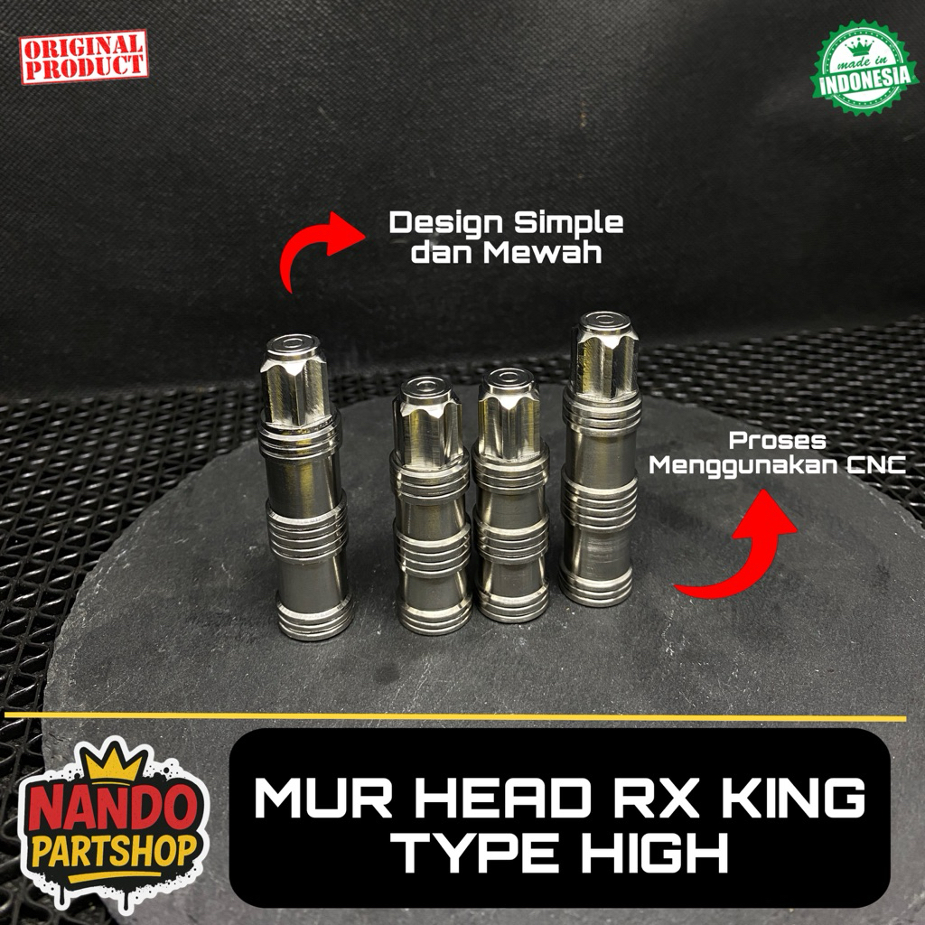 MUR HEAD MURHEAD VARIASI STAINLESS STELL CNC ANTI KARAT RX KING RX K RXS  1 Nando Partshop x TJ FACT