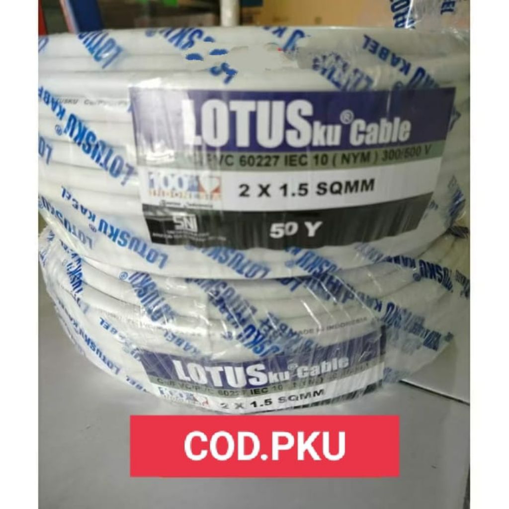 Kabel Listrik/Kabel Merek  LOTUS NYM 2X1.5mm