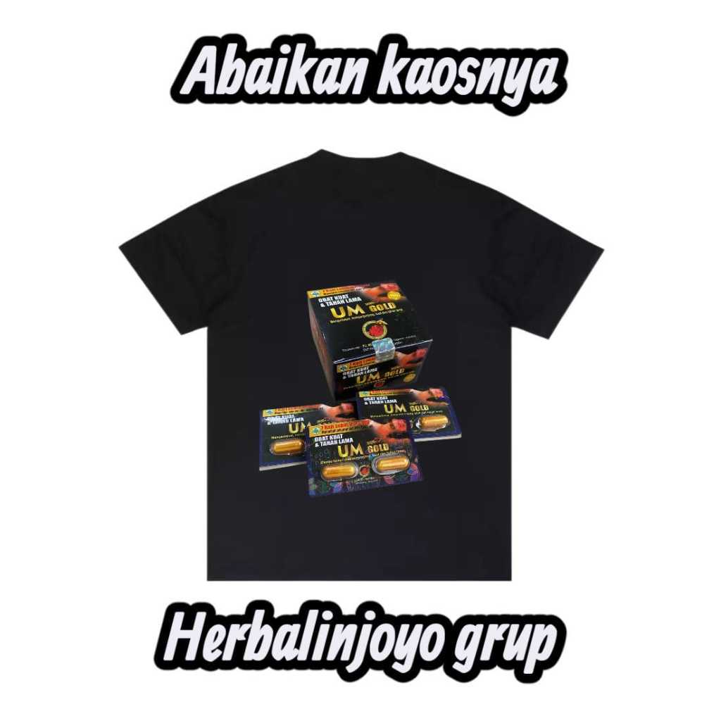 KAOS PRINT UM-GOLD ABAIKAN KAOSNYA HITAM