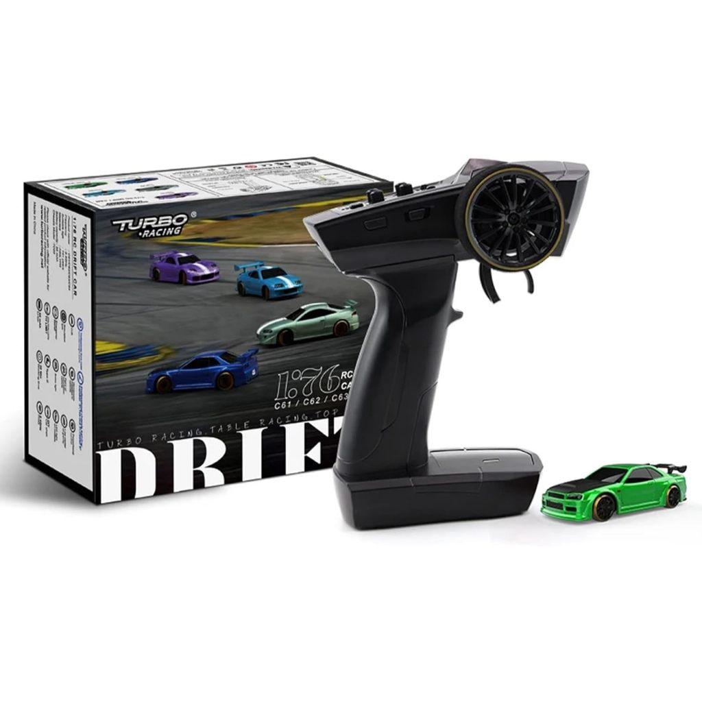 1:76 Turbo Racing Scale RC Sport Car, Table Racing Remote Control Mini Model Car Full Proportional