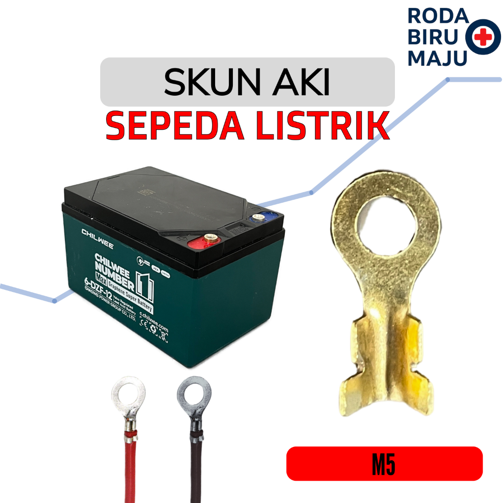 Skun Kabel Aki Bulat M5 Sepeda Listrik Terminal Sekun Accu E-Bike