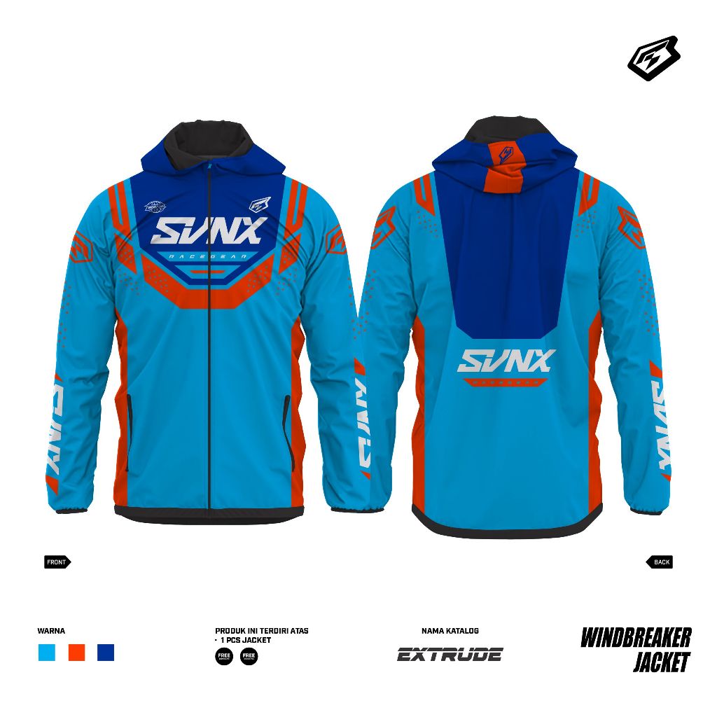 JAKET WATERPROOF SVNX / JAKET HOODIE PRIA / JAKET PRINTING