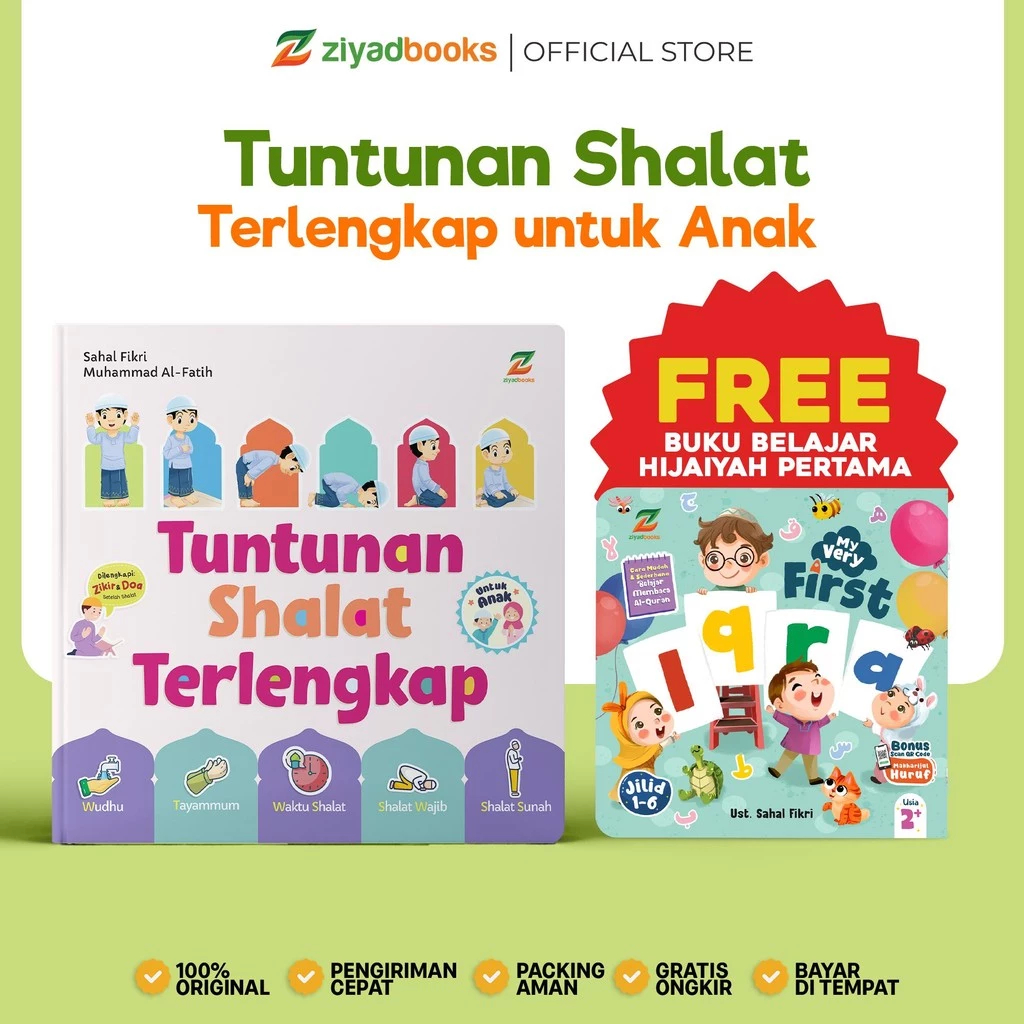 Ziyadbooks - Tuntunan Shalat Terlengkap Untuk Anak - Buku Sholat Anak Bergambar Lengkap