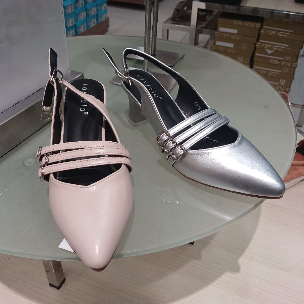 sepatu wanita fantofel heels 7cm LAVIOLA ori dari matahari