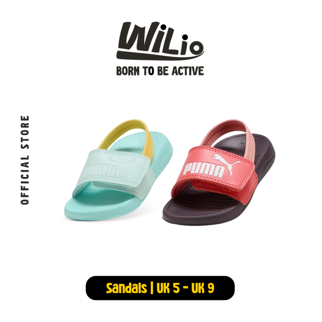 PUMA Popcat 20 Backstrap Ac Inf 37386223 - Sepatu Sandal Anak (Biru)