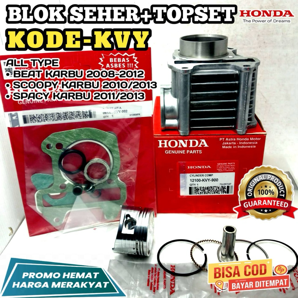KVY BLOK SEHER,PAKET BLOK SEHER,ORIGINAL,BLOK SEHER BEAT KARBU,BLOK SEHER SCOOPY KARBU,BLOK SEHER SA