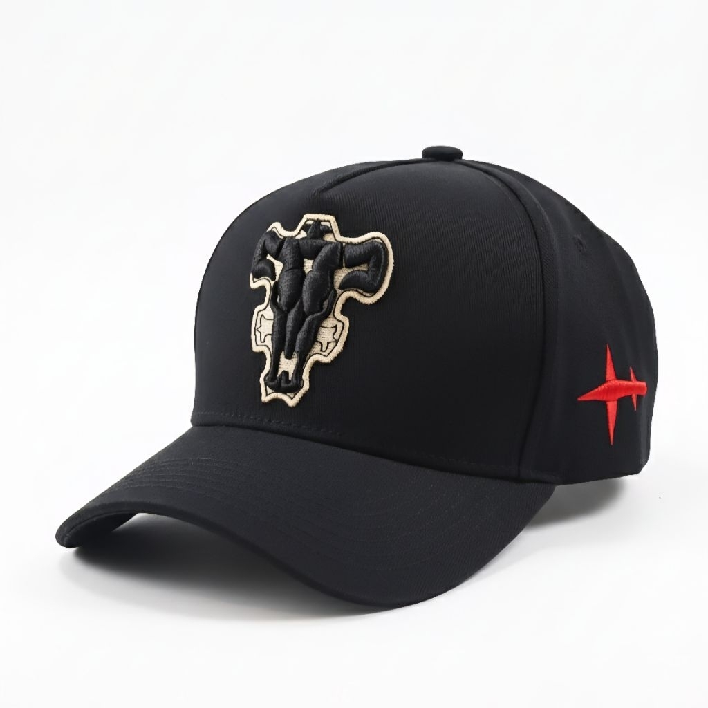 Pathos No More Lies Topi Snapback Baseball Black Bulls Banteng Hitam Asta