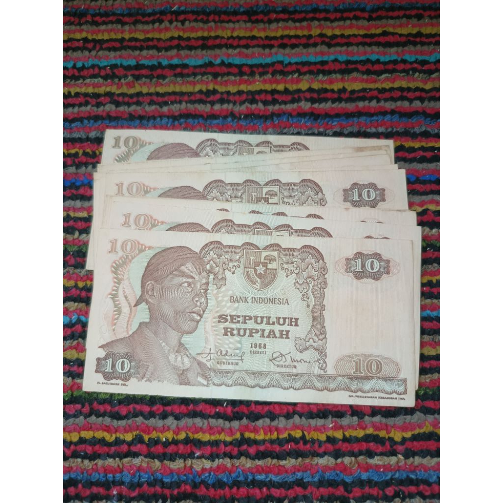 uang kertas kuno 10 rupiah sudirman